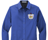 Royal Blue - Sigma Gamma Rho Sorority Long Sleeve Woven Shirt-FINAL SALE