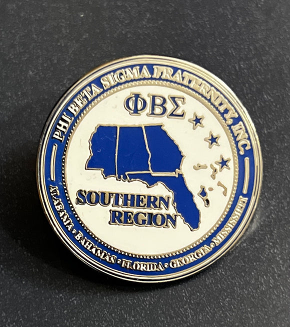 Phi Beta Sigma Fraternity Southern Region Lapel Pin