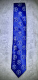 Customized Beta Pi Royal Blue Emblem Tie