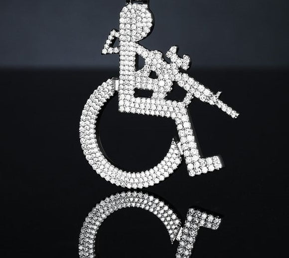 Rolex Chain Crip Iced Out Strapped Crip Pendant in White Gold – KO's Blue Store LLC