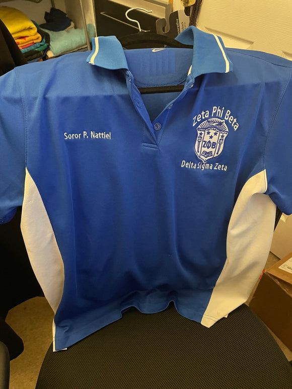 Delta Sigma Zeta Customized Reversed Zeta Shield Polo