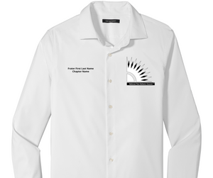 NPHC (National Pan-Hellenic Council) Long Sleeve Button-Down - WHITE