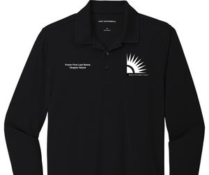 NPHC (National Pan-Hellenic Council) Long Sleeve Polo - BLACK