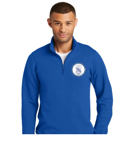 Phi Beta Sigma Shield 1/4 Zip Pullover Sweatshirt