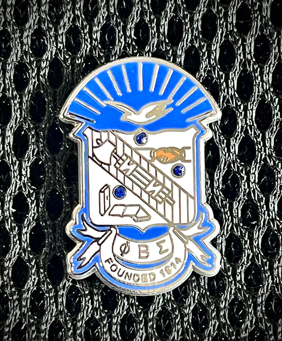 Customized Phi Beta Sigma Fraternity Shield Lapel Pin