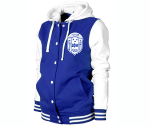 Zeta Phi Beta Beta Hooded Fleece Letterman Jacket