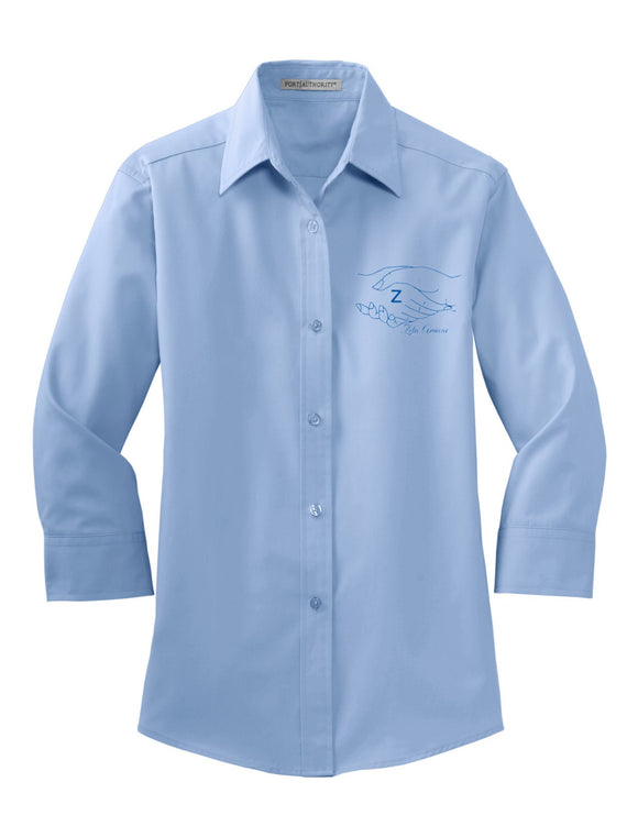 Zeta Amicae Long Sleeve Button-down Shirt