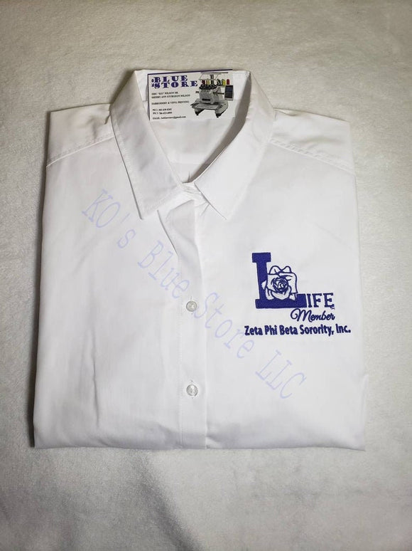Zeta Phi Beta Sorority Customized Life Member Polo