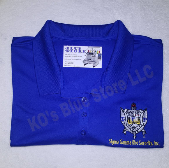 Sigma Gamma Rho Sorority, Inc. Customized Crest Polo with Shield