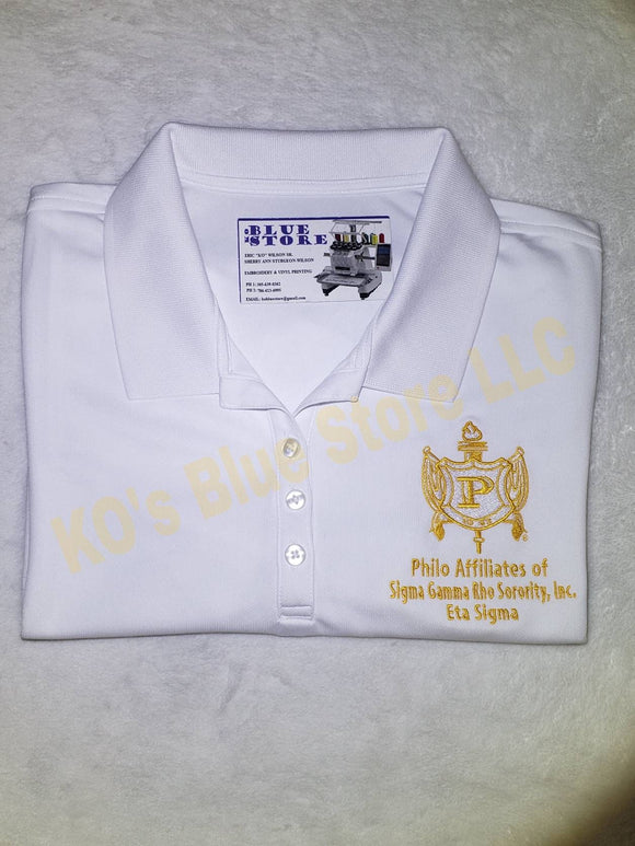 Sigma Gamma Rho Sorority Philo Affiliate Polo