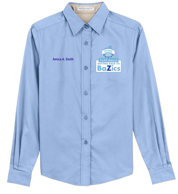 CoVA - Custom Embroidered Long Sleeve Button-down - Zeta Amicae